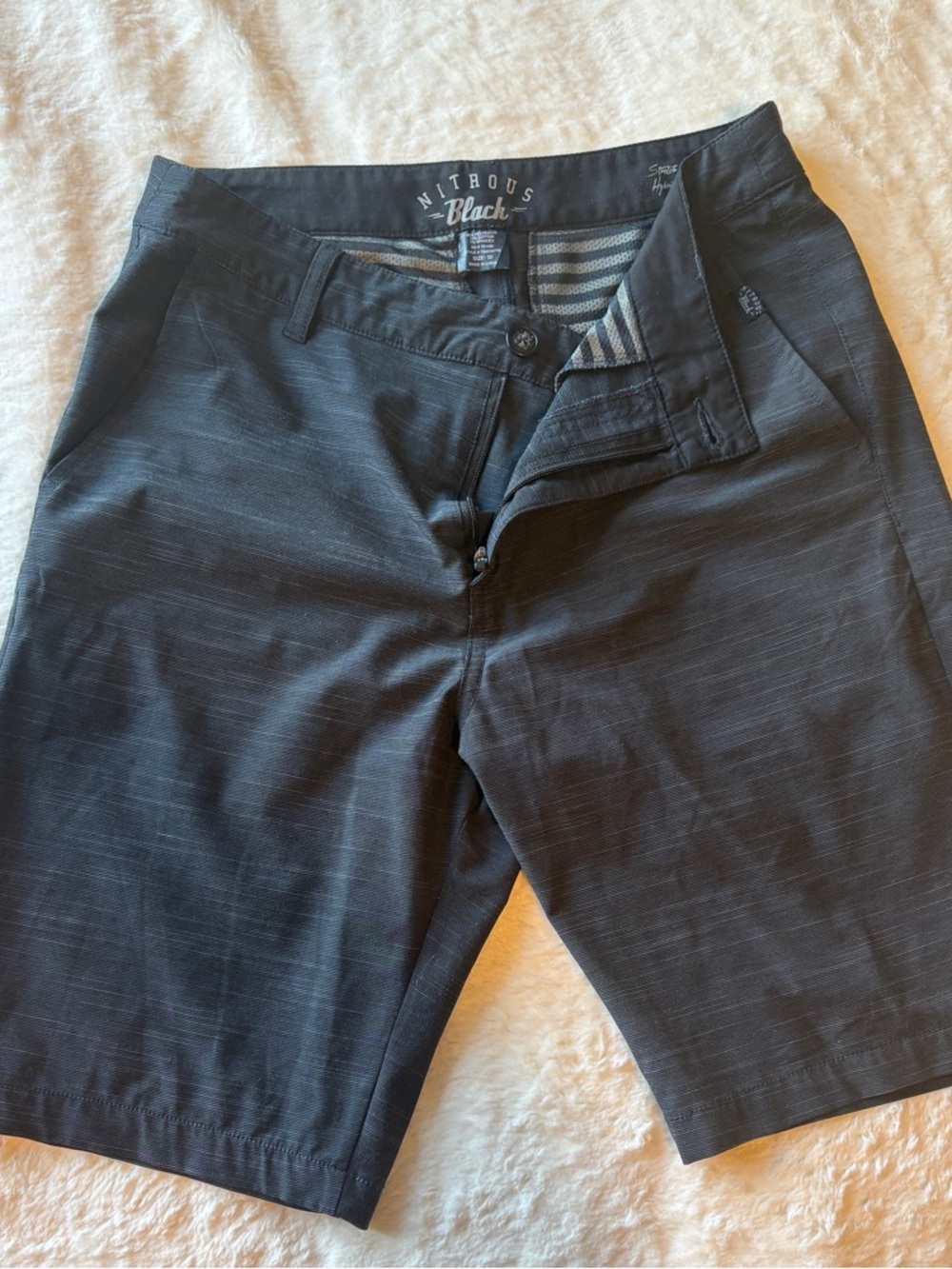 Nitrous Black Hybrid Men's Shorts - Classic Tailored Fit